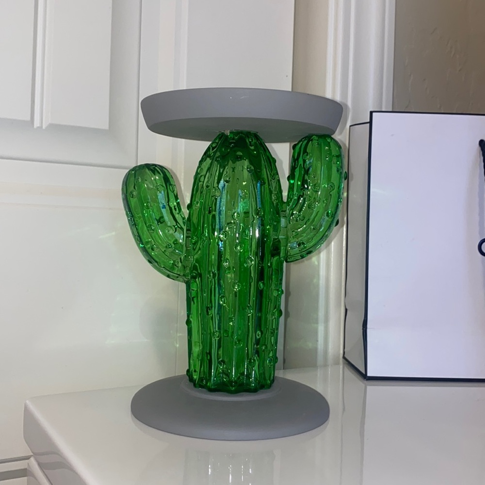 Cactus bath and Bodyworks candle holder